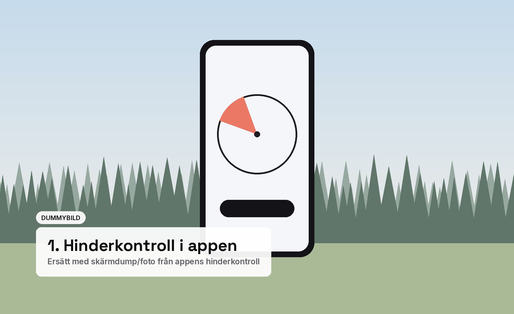 Hinderkontroll i Starlink-appen på mobilen