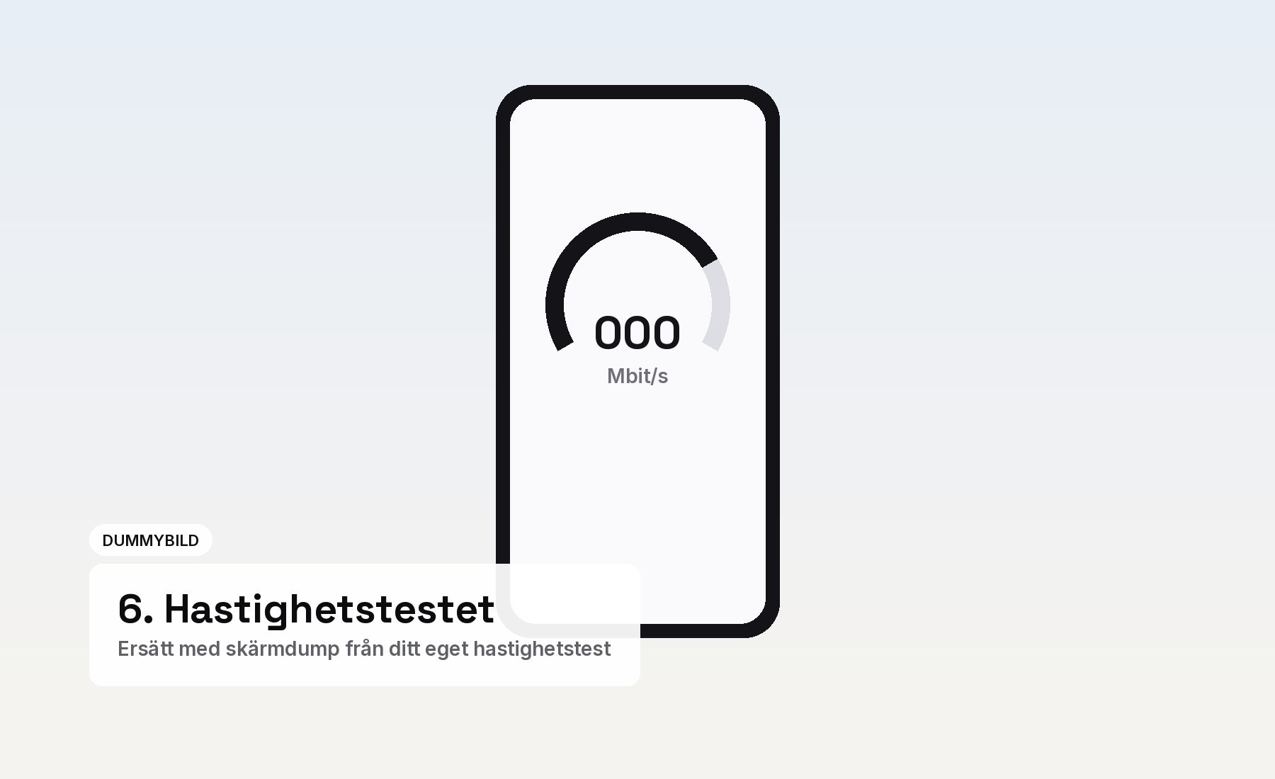 Hastighetstest av Starlink på mobilen